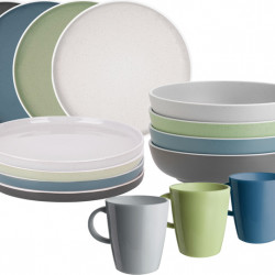 Dolomite Melamine Dinnerware Set - 16-piece - For 4 people