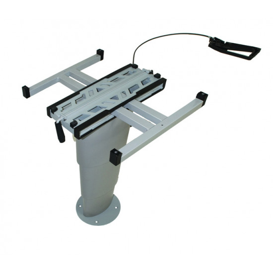 Primero Comfort single-column lifting table - H 350 - 710 mm - Silver Grey