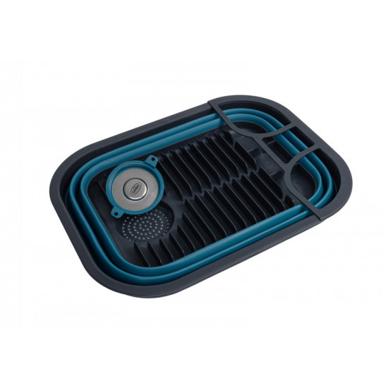 Foldable dish drying rack - Grey / Petrol