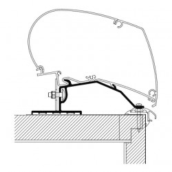 Adapter for Omnistor awning, caravan roof adapter 3.50m