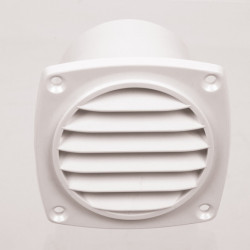 Ventilation grille with shaft - Exterior - White
