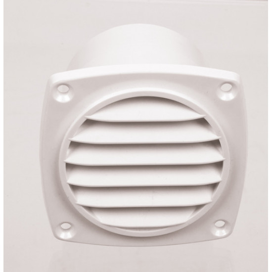 Ventilation grille with shaft - Exterior - White