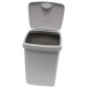 Hinged lid bucket, 10 liters, gray, 25x22x33 cm