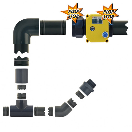 Pipe connector 40/32mm straight with 1¼" external thread