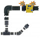 Pipe connector 40/32mm straight with 1¼" external thread