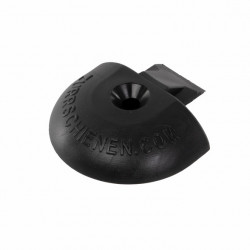 Lashing rail end piece - Round - Black