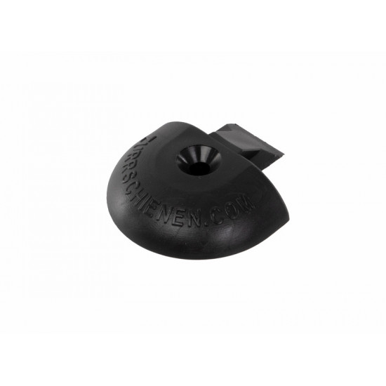 Lashing rail end piece - Round - Black