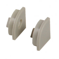 End cap for aluminum LED profile - flat - set of 2