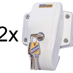 HEOSafe door lock, set of 2, white