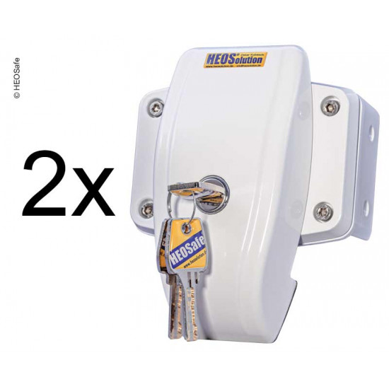 HEOSafe door lock, set of 2, white