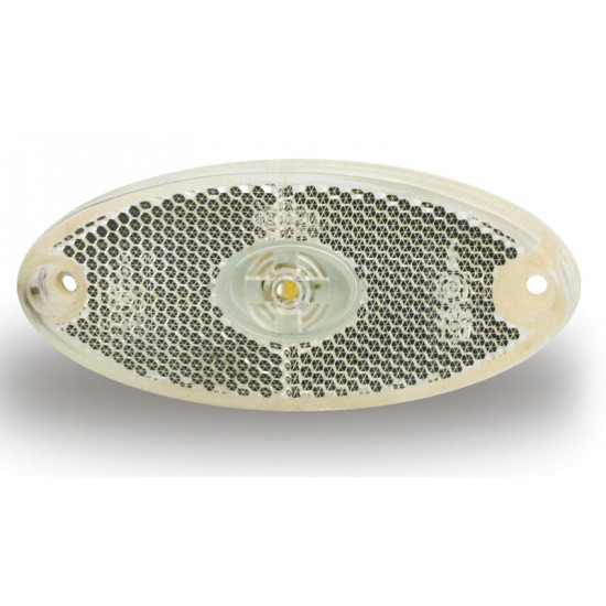 LED marker light, 12V, 1W, clear, IP67 rear