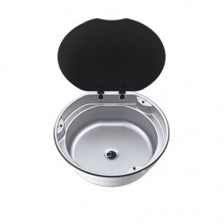 Stainless steel sink Ø405 x H145mm, round, 7.4 liters