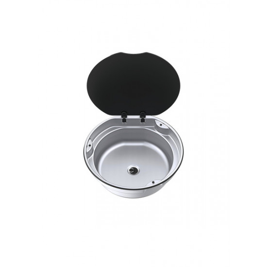 Stainless steel sink Ø405 x H145mm, round, 7.4 liters