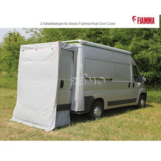 Support poles for sun canopy rear door cover, 2 pieces