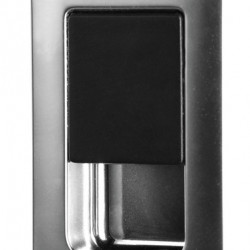 Snap lock 36 x 59 mm for door thicknesses 12 - 18 mm - Matt chrome / black