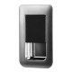Snap lock 36 x 59 mm for door thicknesses 12 - 18 mm - Matt chrome / black