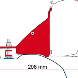 FIAMMA Awning adapter for F45S and F45L, F45 wall-mount adapter for panel vans and minibuses – Ducato/Boxer/Jumper