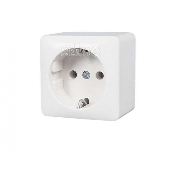 Surface-mounted socket 230 V white loose