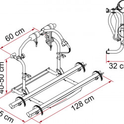 Rear carrier Carry Bike CL for 2 bikes