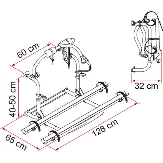 Rear carrier Carry Bike CL for 2 bikes