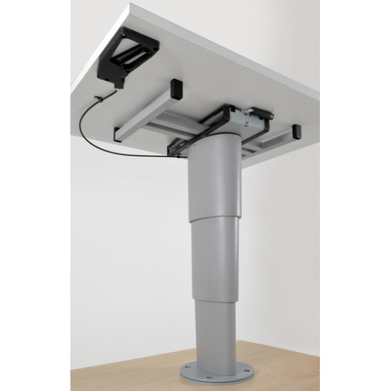 Primero Comfort single-column lifting table - H 350 - 710 mm - Silver Grey