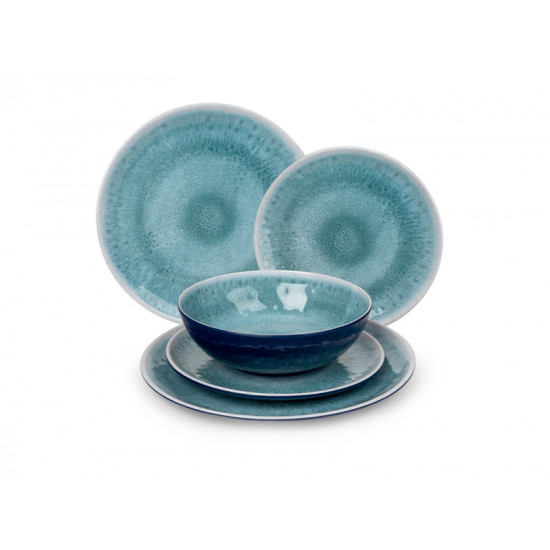 Deep Water - Melamine Dinnerware Set for 4 People