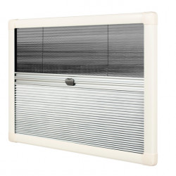 W1172 x H1100 mm Pleated blind with fly screen and blackout function