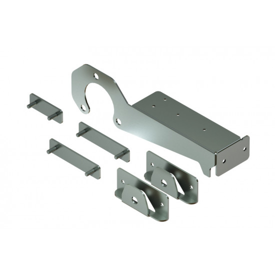 Mounting kit for connecting lifting device to bed frame