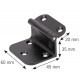 Angle bracket for tabletop support, aluminum, black anodized, 55x45mm