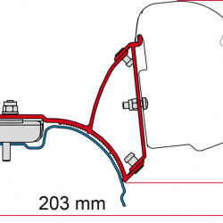 Awning adapter F43van for VW T5 / T6 short wheelbase - left-hand drive