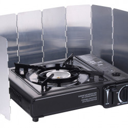 Folding windscreen for stoves - aluminum - height 30 cm