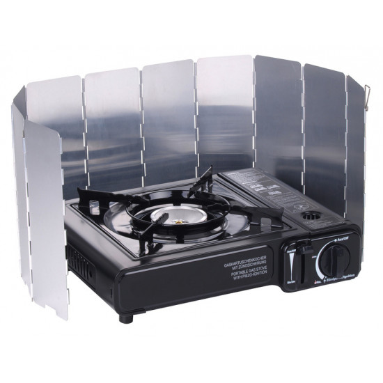 Folding windscreen for stoves - aluminum - height 30 cm