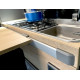 Table glide rail for wall mounting - Silver