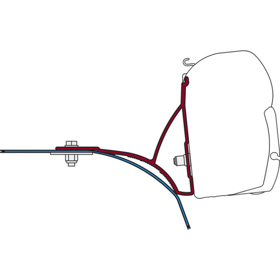 Fiamma awning F45 mounting kit for Fiat Ducato from 06/2006 with roof rack