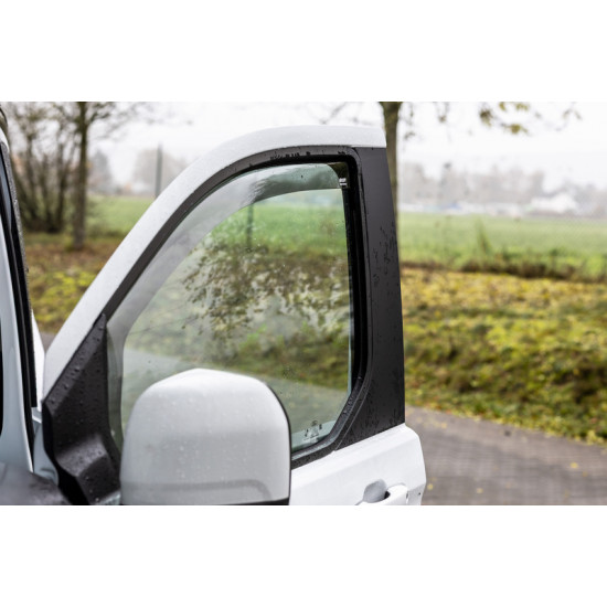 Rain/wind deflectors - smoke grey - cab - Ford V710