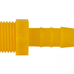 Straight connection for water distributor - Color: yellow