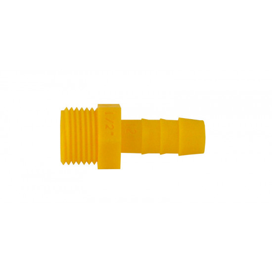 Straight connection for water distributor - Color: yellow