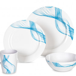 Camp4 Melamine Dinnerware Set CABRERA - for 4 people