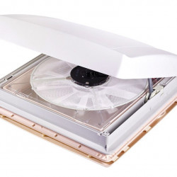 Omni-Vent roof vent with 12-volt fan, 40x40 cm, white