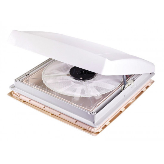 Omni-Vent roof vent with 12-volt fan, 40x40 cm, white