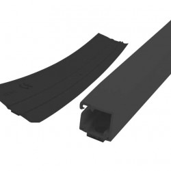 Cable trunking 15x15mm 20m roll black with double-sided adhesive tape