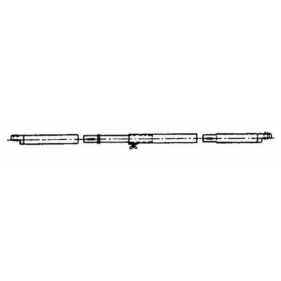 Canopy tension rod, with hole on both sides for tent pole tip