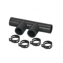 Rubber connector with clamp