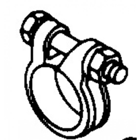 Pipe clamp D24-26 stainless steel