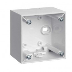 Berker surface-mounted enclosure, high, polar white with strain relief