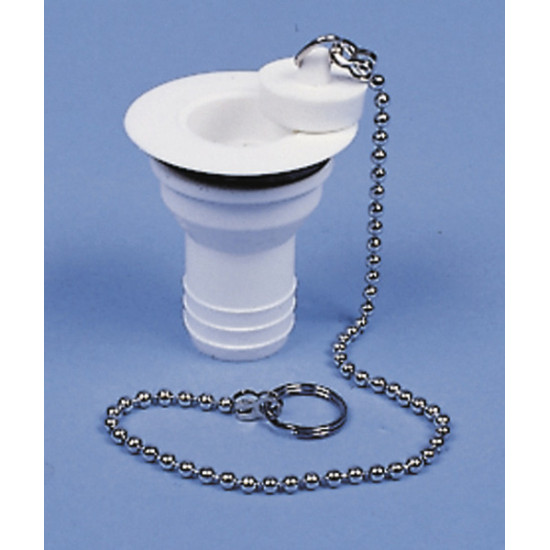 Straight drain fitting - 1" hose, drain opening 31 mm
