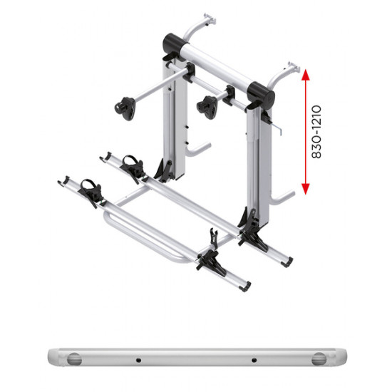 Rear carrier E-Bike Lift Short Rail for 2 e-bikes or 3 bikes up to 60kg