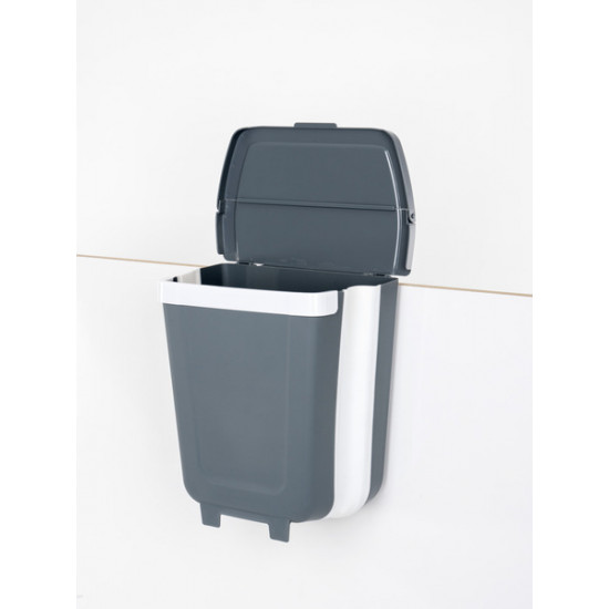 Foldable bin with lid for hanging - 8 l