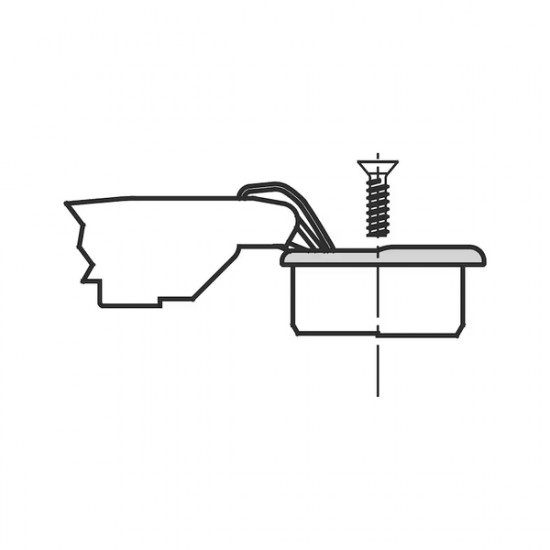 Tiomos Mini 95 Click glass door hinge