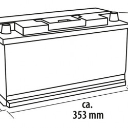 AGM battery T100Ah - Battery for T5 / T6 front seat